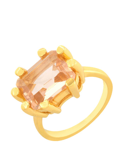 Shyla Jewellery Champagne Square claw ring at Collagerie