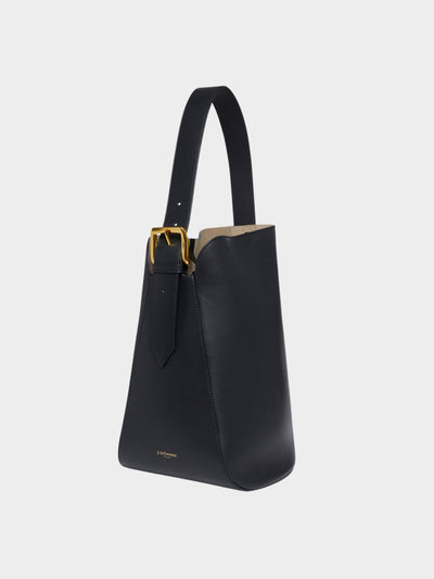 J&M Davidson Black Quiver bucket bag at Collagerie