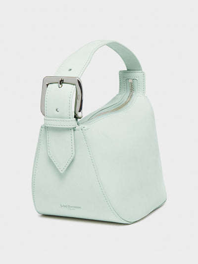 J&M Davidson Soft green zip quiver crossbody bag at Collagerie