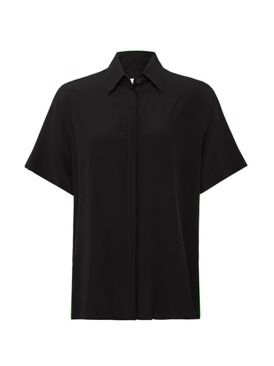 Matteau Black short sleeve shirt at Collagerie