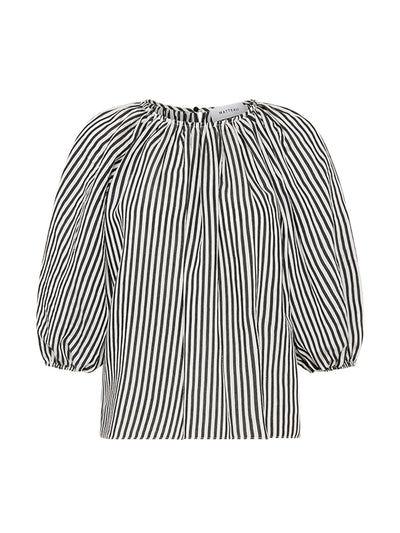 Matteau Ink stripe cocoon blouse at Collagerie