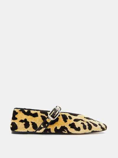 Le Monde Beryl Leopard print bevilacqua velvet Stella slippers at Collagerie