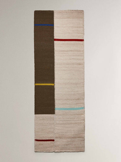 Zara Home x Collagerie Wool and cotton carpet runner with stitching at Collagerie