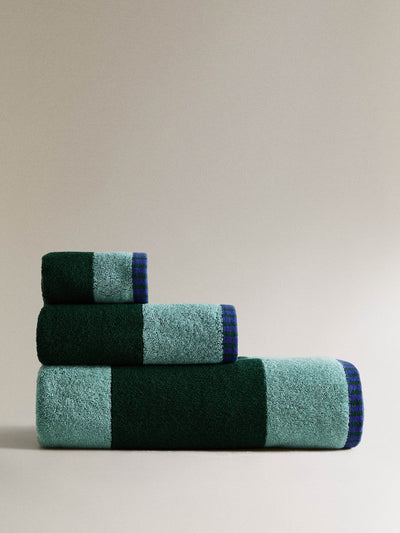 Zara Home x Collagerie Striped cotton towel at Collagerie
