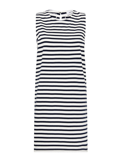 Matteau Navy/white stripe shift dress at Collagerie