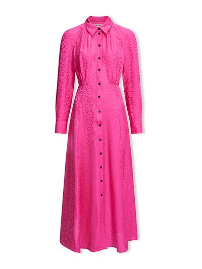 Cefinn Hot pink Astrid silk blend maxi dress at Collagerie