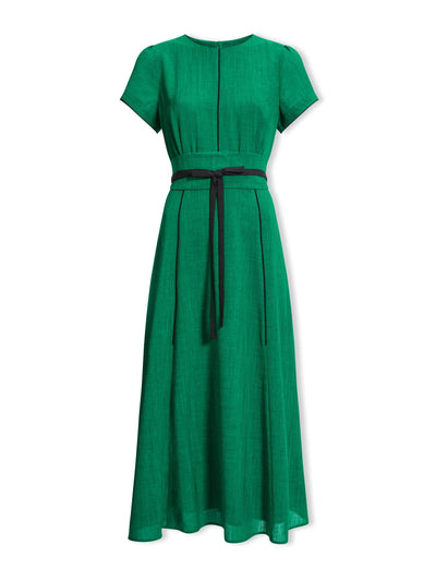 Cefinn Emerald green black Rosie techni voile maxi dress at Collagerie