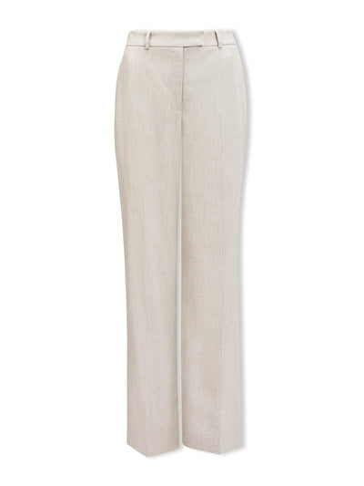 Cefinn Beige Terence wide leg trousers at Collagerie