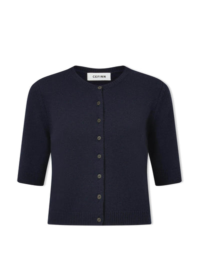 Cefinn Navy Clara cashmere cardigan at Collagerie