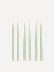 Danish taper candles in sage green (set of 6) Candles & Candleware Rebecca Udall    - Collagerie