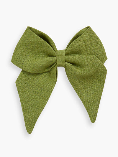 Amaia Apple green linen sailor bow at Collagerie
