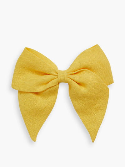 Amaia Sunny yellow linen sailor bow at Collagerie