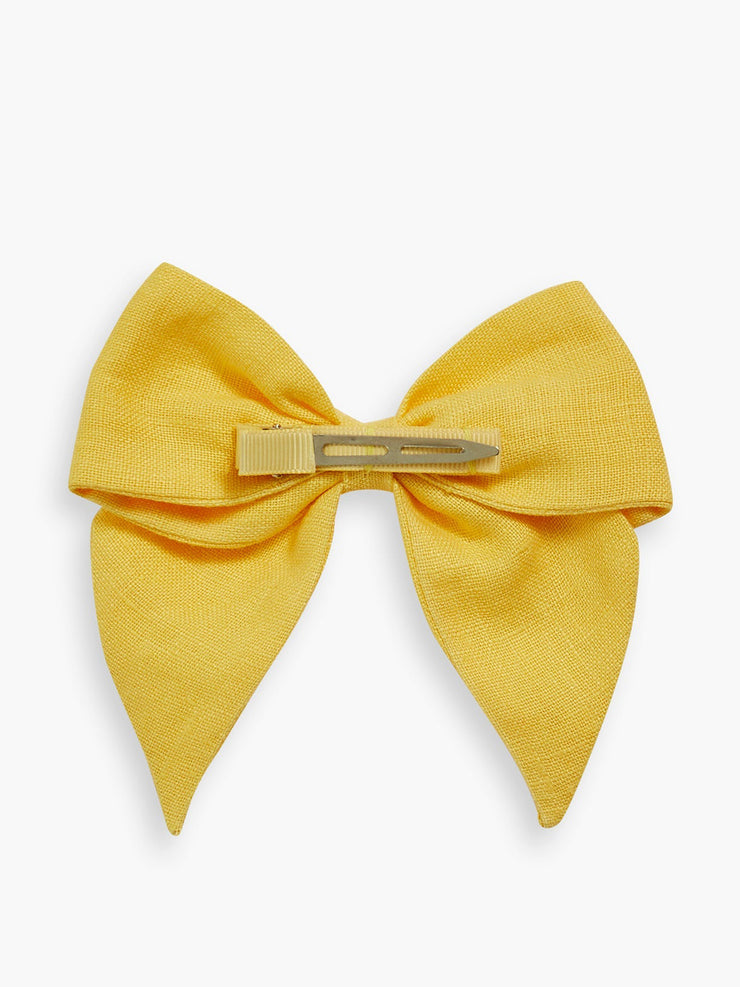 Sunny yellow linen sailor bow