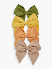 Sunny yellow linen sailor bow