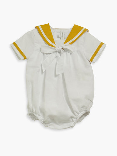 Amaia Sailor romper curry at Collagerie