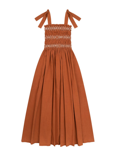 Seventy + Mochi Caramel Sally bandeau tie dress at Collagerie