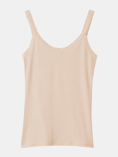 Stripe & Stare Sand lace cami at Collagerie