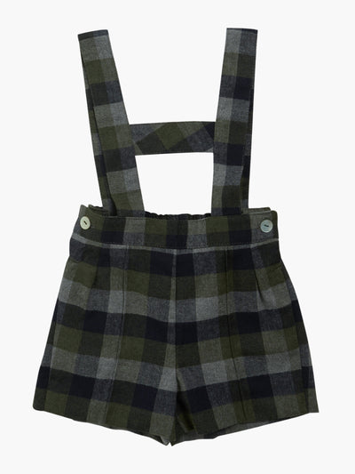 Amaia Navy tartan Santi shorts at Collagerie