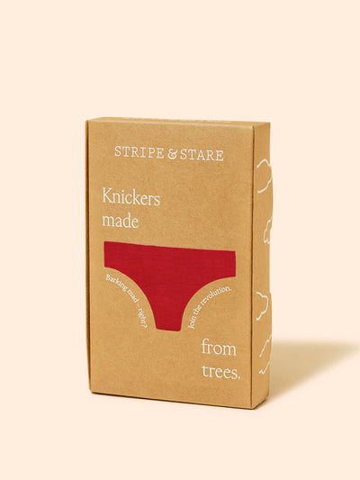 Stripe & Stare Scarlet and candlelight the original knicker at Collagerie