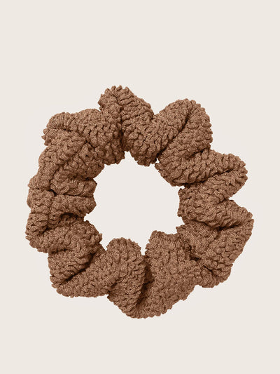 Hunza G Metallic cocoa scrunchie at Collagerie