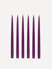 Danish taper candles in heather, set of 6 Candles & Candleware Rebecca Udall    - Collagerie