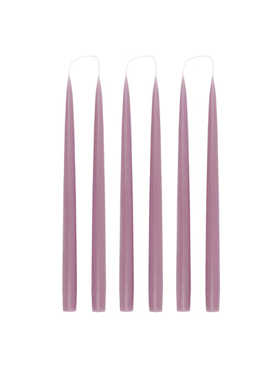 Rebecca Udall Danish taper candles in thistle purple, set of 6 at Collagerie