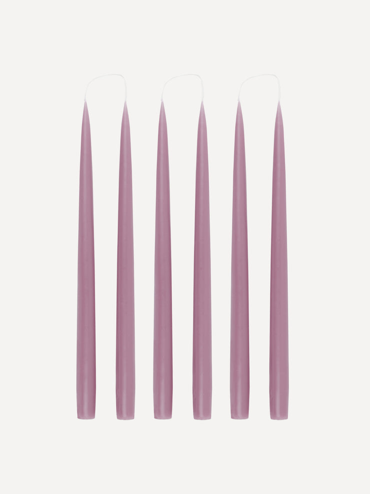 Danish taper candles in thistle purple, set of 6 Candles & Candleware Rebecca Udall    - Collagerie