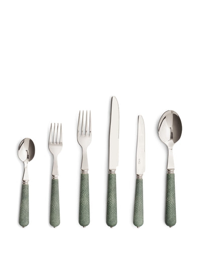 Oka Shagreen cutlery (24-piece set) at Collagerie