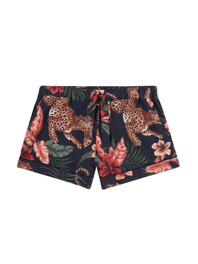 Desmond & Dempsey Pyjama shorts soleia leopard print at Collagerie