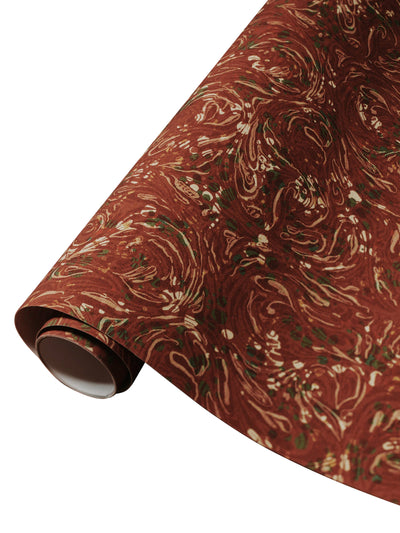 The Kensington Paperie Marble Ruby gift wrap roll at Collagerie