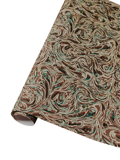 The Kensington Paperie Chocolate Marble gift wrap roll at Collagerie
