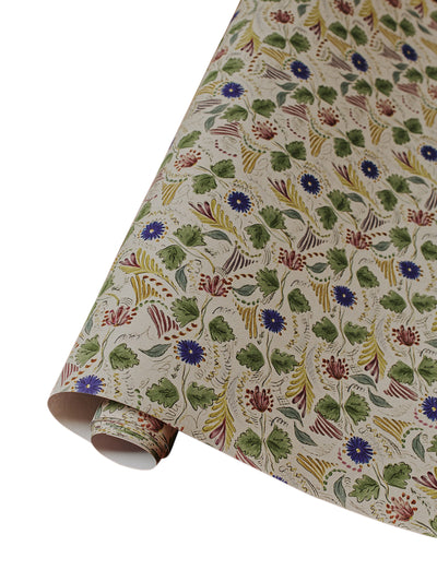 The Kensington Paperie Delft Cornflower gift wrap roll at Collagerie