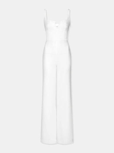 Galvan Bridal eclipse jumpsuit, in white at Collagerie