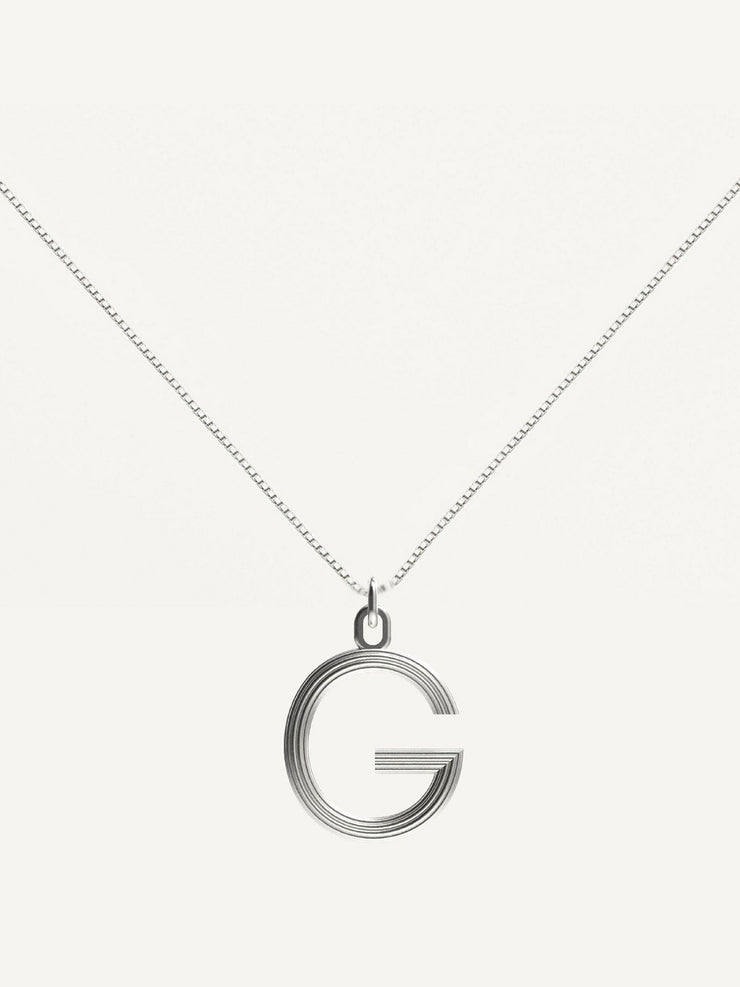 Small silver Alphabet necklace