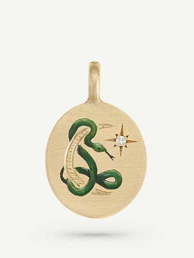 Cece Jewellery Snake and moon charm at Collagerie