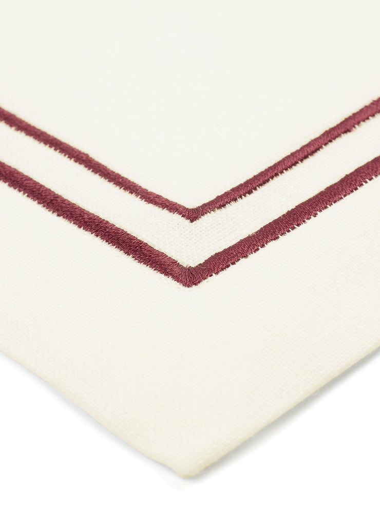 Burgundy Sophie classic two cord napkin