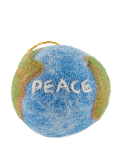 Oxfam PEACE Earth felt decoration at Collagerie
