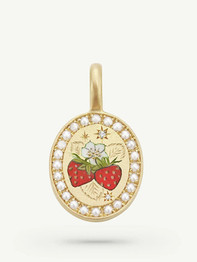 Cece Jewellery Strawberries and cream pendant at Collagerie