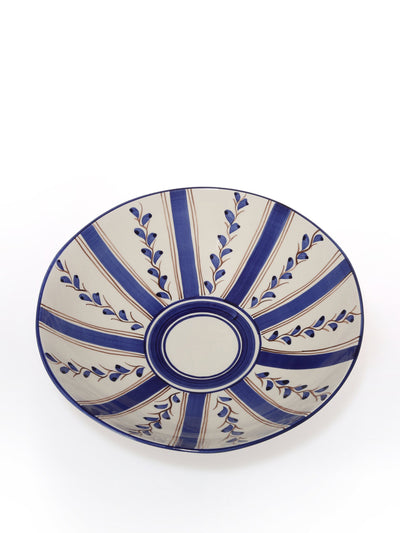 Carolina Irving & Daughters Blue stripe serving bowl at Collagerie