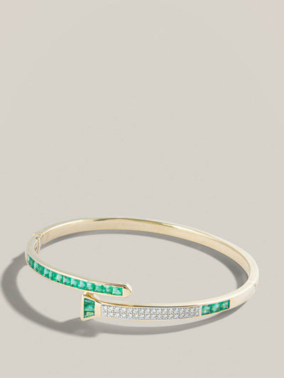 Lucy Delius The Lucky One emerald bangle at Collagerie