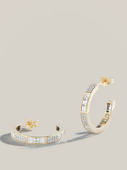 The Lucky One diamond hoops EARRING Lucy Delius    - Collagerie
