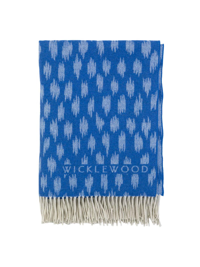 Wicklewood Kemble blue cashmere and merino wool throw at Collagerie