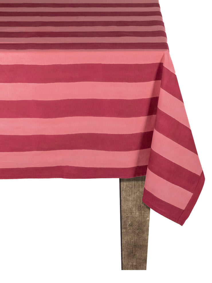 Elena red stripe tablecloth Carolina Irving & Daughters - Collagerie