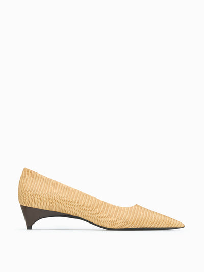 NEOUS Beige lizard Taika pumps at Collagerie