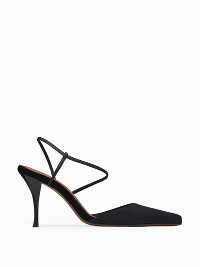 NEOUS Black Tangra pointed-toe pumps at Collagerie