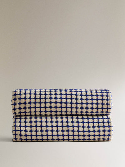 Zara Home x Collagerie Reversible waffle-knit cotton bedspread at Collagerie