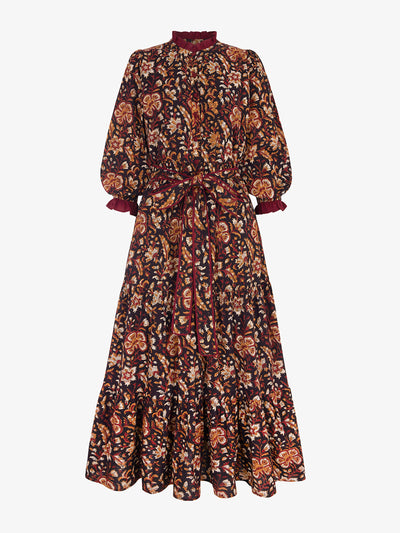 Pink City Prints Tilly dress in Tan Jaal at Collagerie