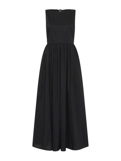 Matteau Black tie back midi dress at Collagerie