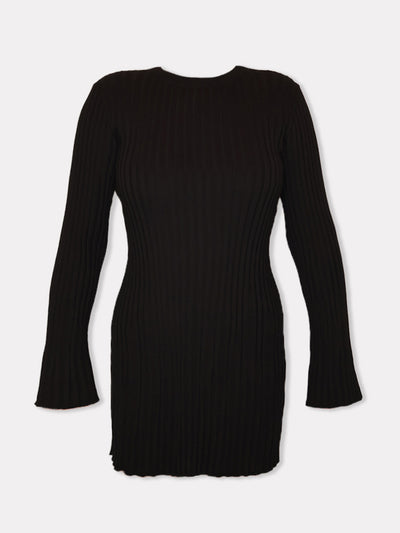 The Knotty Ones Aušra black cotton mini dress at Collagerie