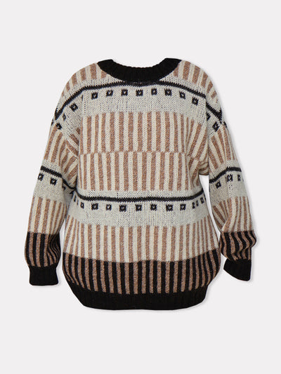 The Knotty Ones Ethno off-white alpaca wool sweater at Collagerie